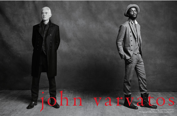 John Varvatos: Kampagne mit Rock-Legende Jimmy Page und Gary Clark Jr.
