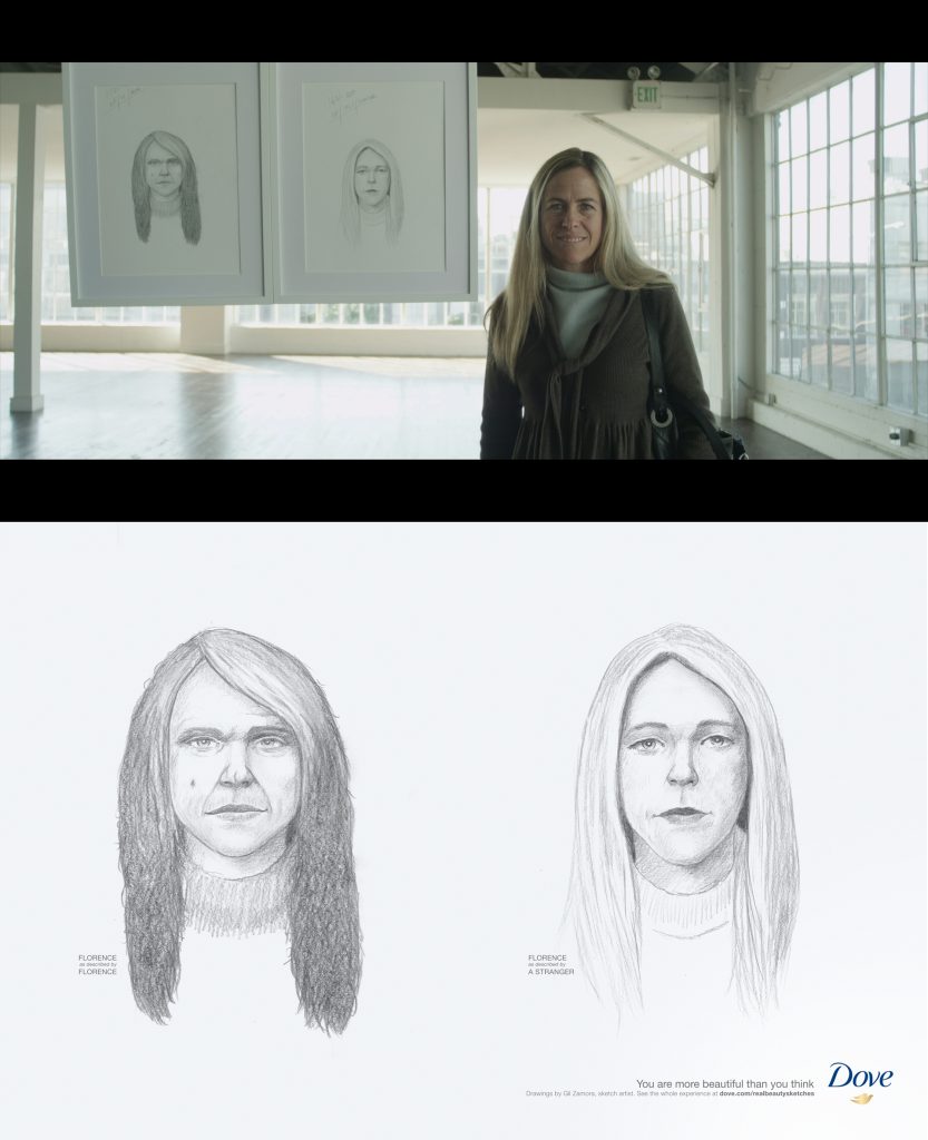 Die Dove "Real Beauty Sketches" Kampagne deckt erneut die dramatischen Unterschiede zwischen Selbstwahrnehmung und der Wahrnehmung anderer auf