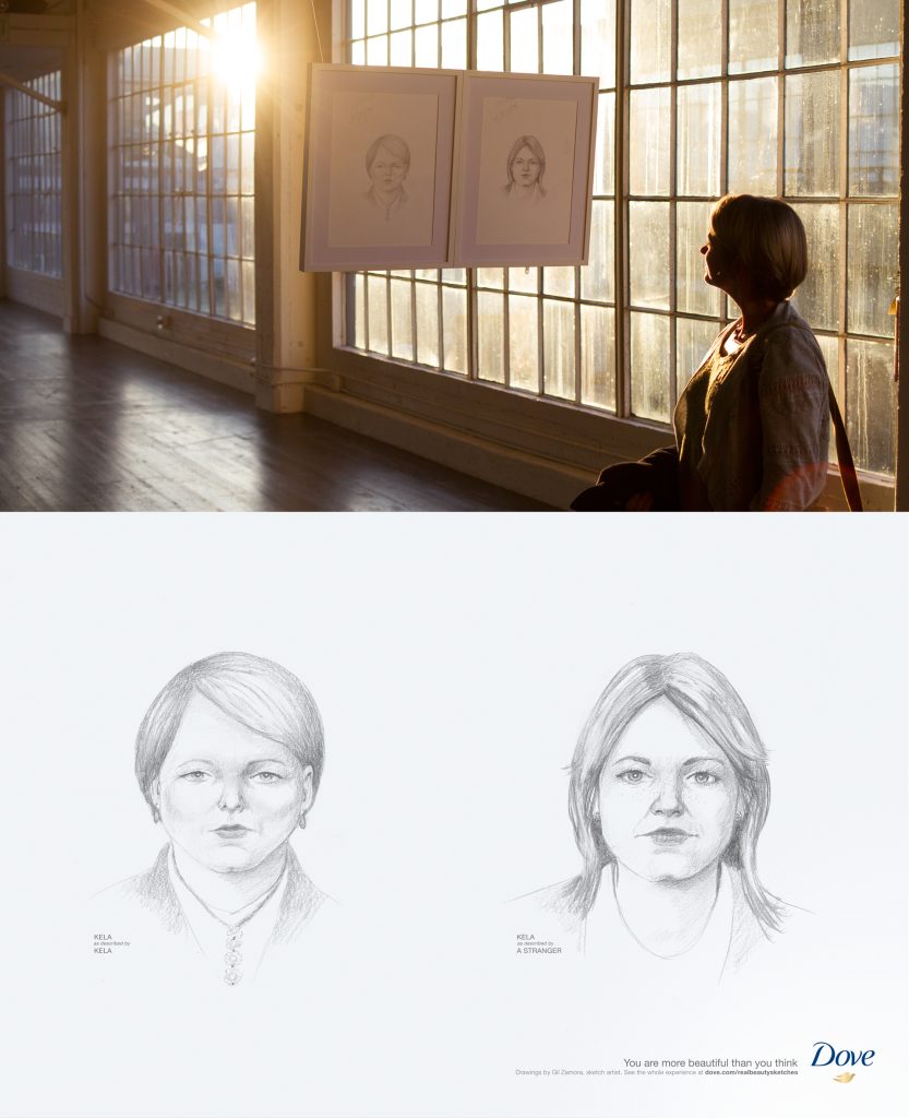 Die Dove "Real Beauty Sketches" Kampagne deckt erneut die dramatischen Unterschiede zwischen Selbstwahrnehmung und der Wahrnehmung anderer auf